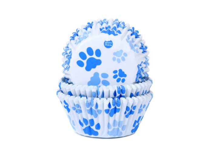 House of Marie Cupcakevormpjes Poot Blauw pk/50