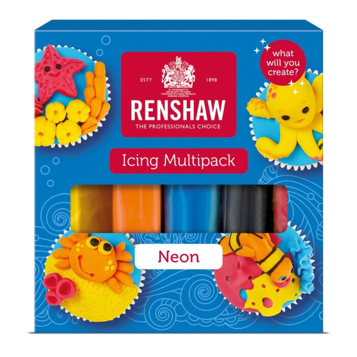 Renshaw Rolfondant Pro Multipack Neon Kleuren 5x100g
