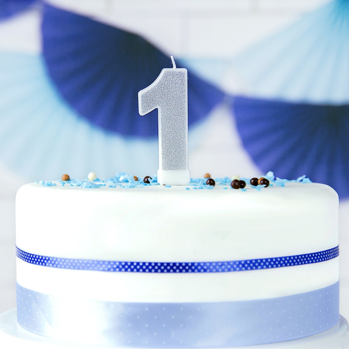 incompleet Nauwgezet Productie PartyDeco Verjaardag Kaars Nummer 1 - Zilver | Super-taart
